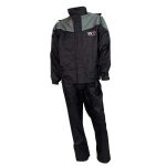 Traje impermeable para motociclista Premium Negro-Gris R7