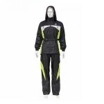 Impermeable para motociclista Negro-Amarillo con reflejantes  Maxima