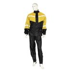 Traje impermeable para motociclista Negro  Amarillo con reflejantes  Runway II