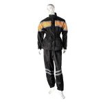 Traje impermeable para motociclista Negro  Naranja con reflejantes  Sonata