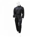 Overol Impermeable para motociclista Negro-Amarillo con reflejantes
