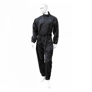 Overol Impermeable para motociclista Negro-Amarillo con reflejantes